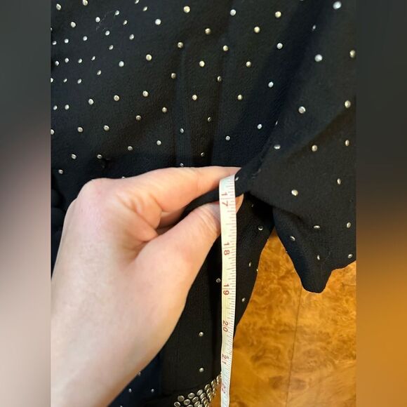 Elegant Vintage NYC Black Studded Dress - Picture 7 of 13